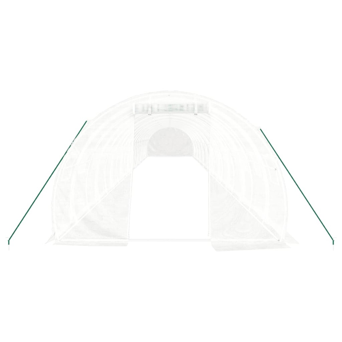 vidaXL Θερμοκήπιο Λευκό 60 μ² 20 x 3 x 2 μ. με Ατσάλινο Πλαίσιο