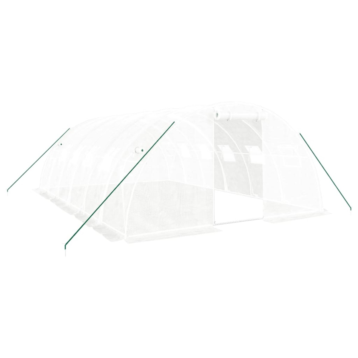 vidaXL Θερμοκήπιο Λευκό 24 μ² 6 x 4 x 2 μ. με Ατσάλινο Πλαίσιο
