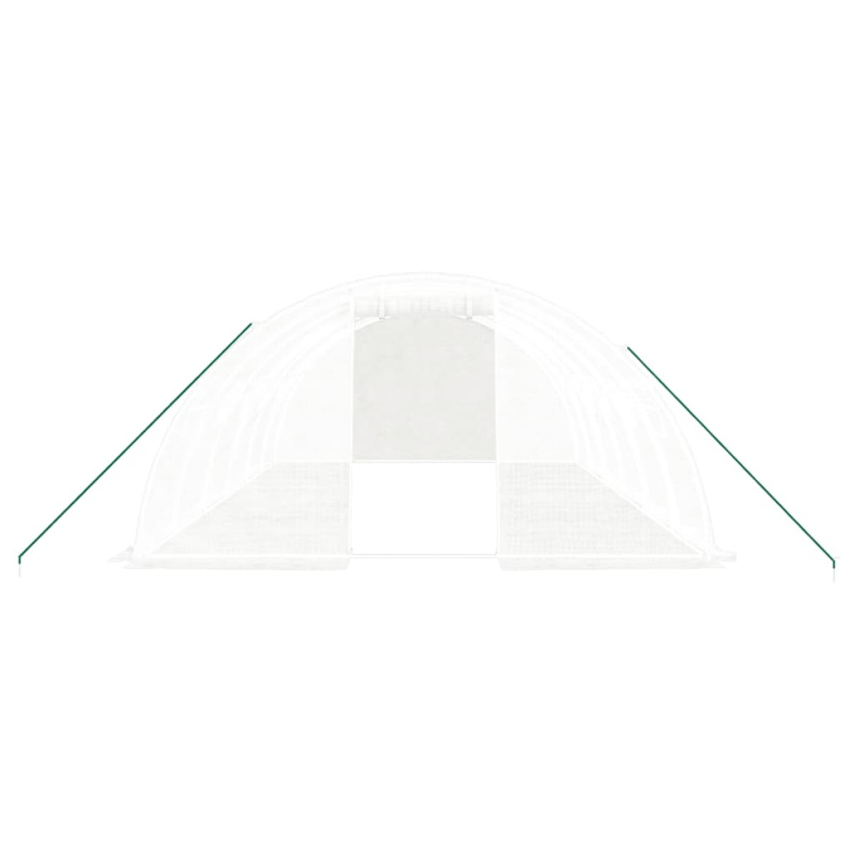 vidaXL Θερμοκήπιο Λευκό 24 μ² 6 x 4 x 2 μ. με Ατσάλινο Πλαίσιο