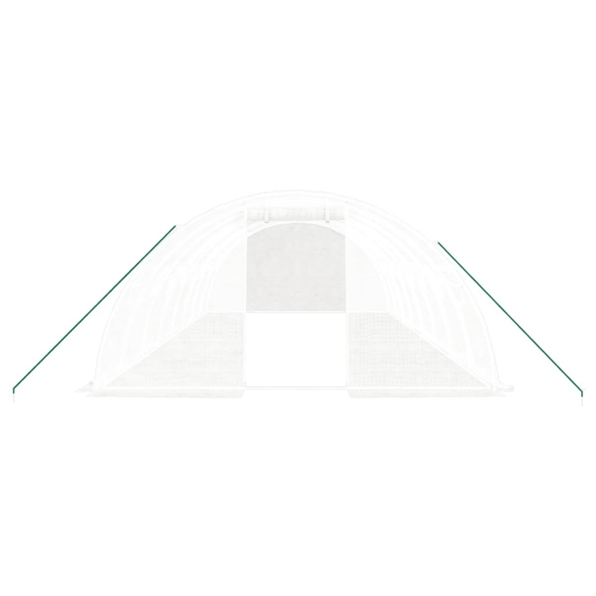 vidaXL Θερμοκήπιο Λευκό 32 μ² 8 x 4 x 2 μ. με Ατσάλινο Πλαίσιο
