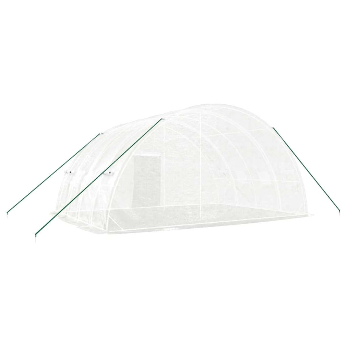 vidaXL Θερμοκήπιο με Ατσάλινο Πλαίσιο Λευκό 24 μ² 6 x 4 x 2,85 μ.