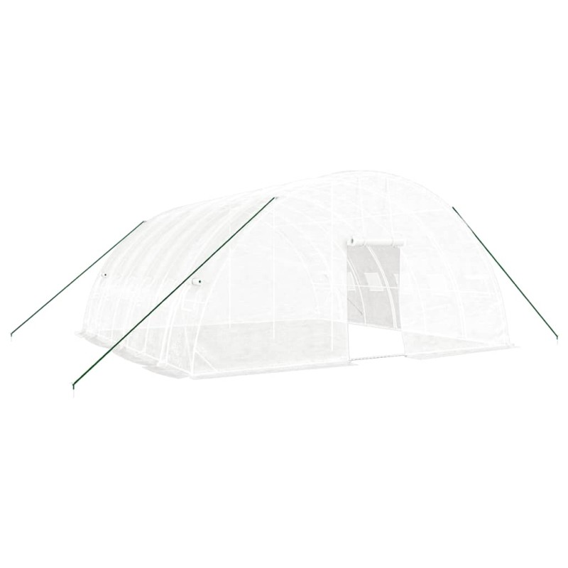vidaXL Θερμοκήπιο με Ατσάλινο Πλαίσιο Λευκό 36 μ² 6 x 6 x 2,85 μ.
