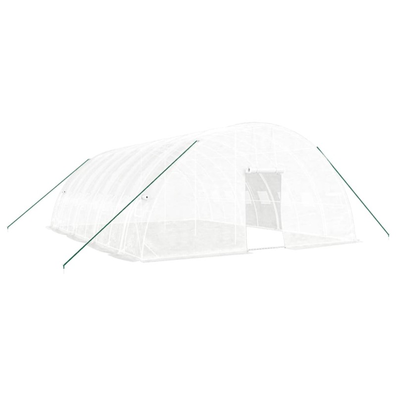vidaXL Θερμοκήπιο με Ατσάλινο Πλαίσιο Λευκό 48 μ² 8 x 6 x 2,85 μ.