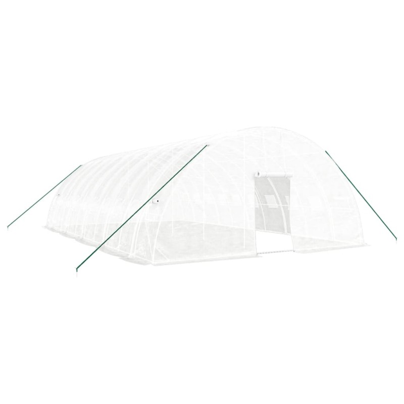 vidaXL Θερμοκήπιο με Ατσάλινο Πλαίσιο Λευκό 60 μ² 10 x 6 x 2,85 μ.