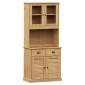 vidaXL Βιτρίνα VIGO 78 x 40 x 175 εκ. από Μασίφ Ξύλο Πεύκου