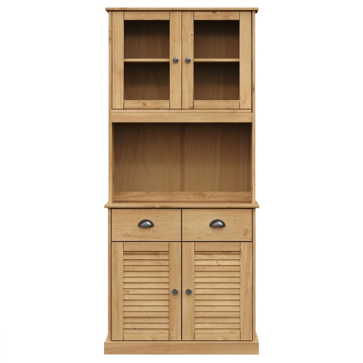 vidaXL Βιτρίνα VIGO 78 x 40 x 175 εκ. από Μασίφ Ξύλο Πεύκου