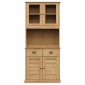 vidaXL Βιτρίνα VIGO 78 x 40 x 175 εκ. από Μασίφ Ξύλο Πεύκου