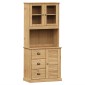 vidaXL Βιτρίνα VIGO 78 x 40 x 175 εκ. από Μασίφ Ξύλο Πεύκου