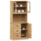 vidaXL Βιτρίνα VIGO 78 x 40 x 175 εκ. από Μασίφ Ξύλο Πεύκου