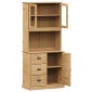 vidaXL Βιτρίνα VIGO 78 x 40 x 175 εκ. από Μασίφ Ξύλο Πεύκου
