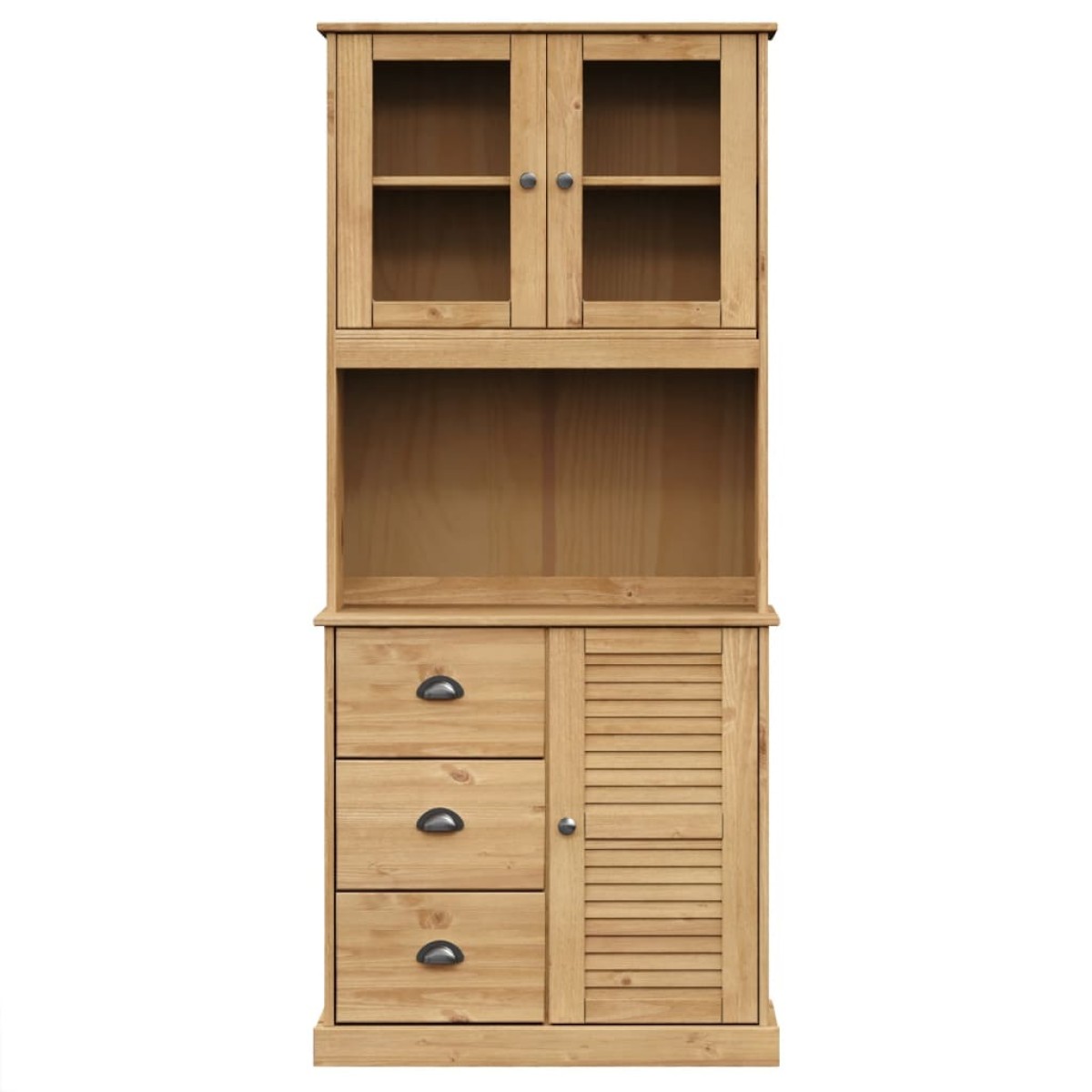 vidaXL Βιτρίνα VIGO 78 x 40 x 175 εκ. από Μασίφ Ξύλο Πεύκου