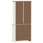 vidaXL Βιτρίνα VIGO Λευκή 78 x 40 x 175 εκ. από Μασίφ Ξύλο Πεύκου