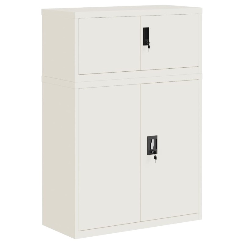 vidaXL Αρχειοθήκη Λευκή 90 x 40 x 130 εκ. από Ατσάλι