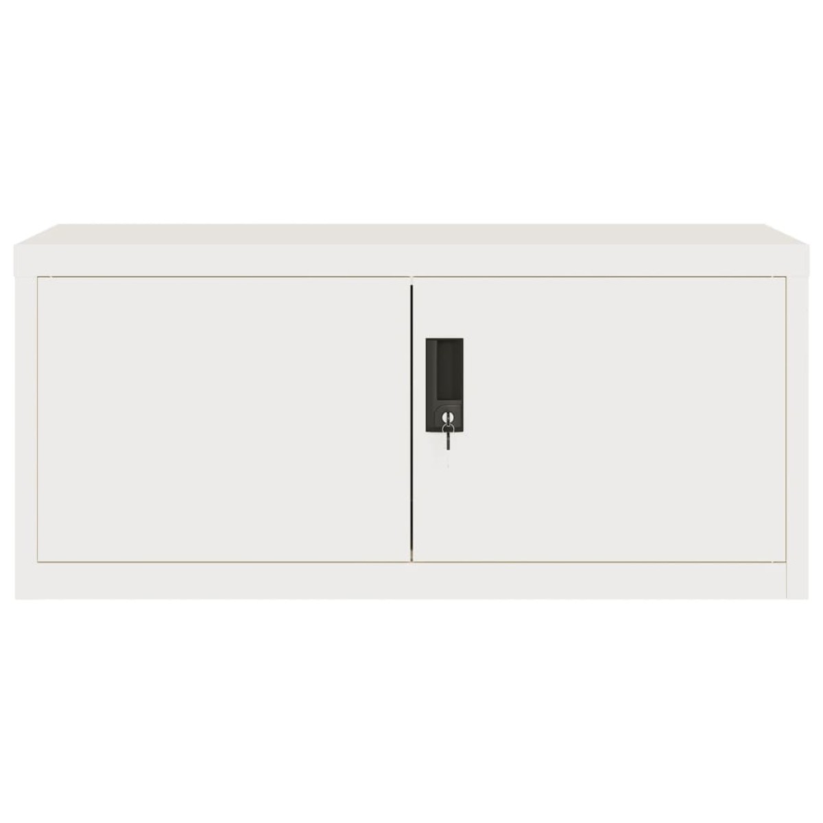 vidaXL Αρχειοθήκη Λευκή 90 x 40 x 130 εκ. από Ατσάλι