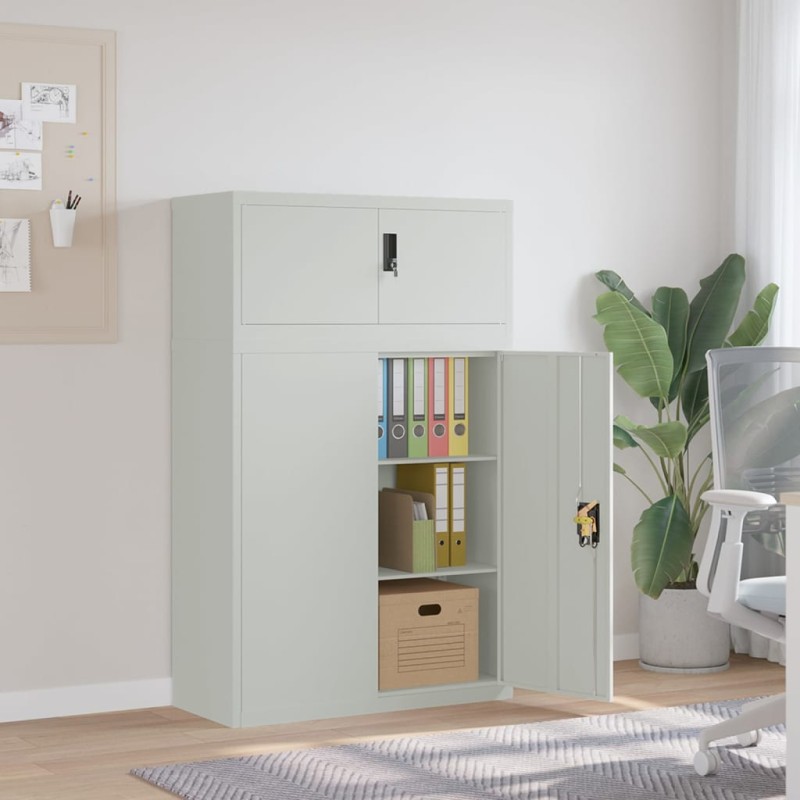 vidaXL Αρχειοθήκη Αν. Γκρι 90 x 40 x 145 εκ. Ατσάλινη