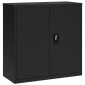 vidaXL Αρχειοθήκη Μαύρη 90 x 40 x 130 εκ. Ατσάλινη