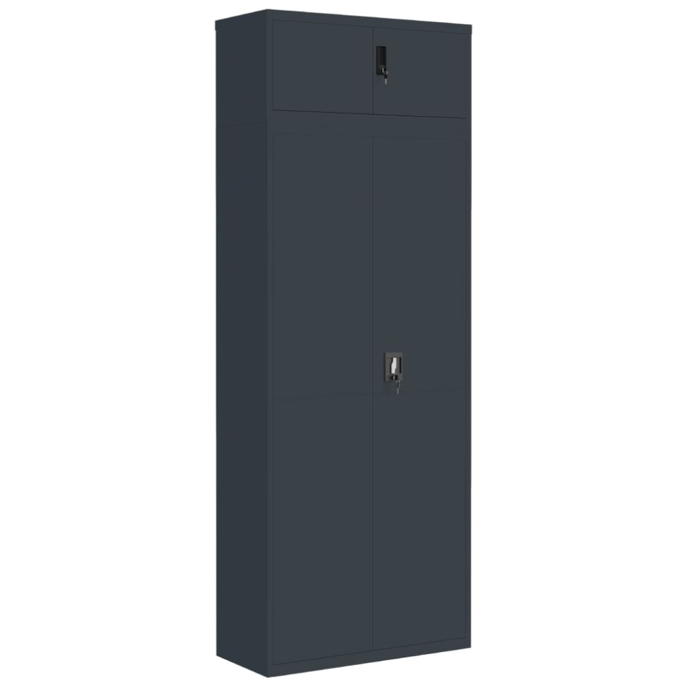 vidaXL Αρχειοθήκη Ανθρακί 90 x 40 x 240 εκ. Ατσάλινη