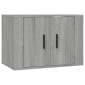 vidaXL Έπιπλα Τηλεόρασης Επιτοίχια 3 τεμ. Γκρι Sonoma 57x34,5x40 εκ.