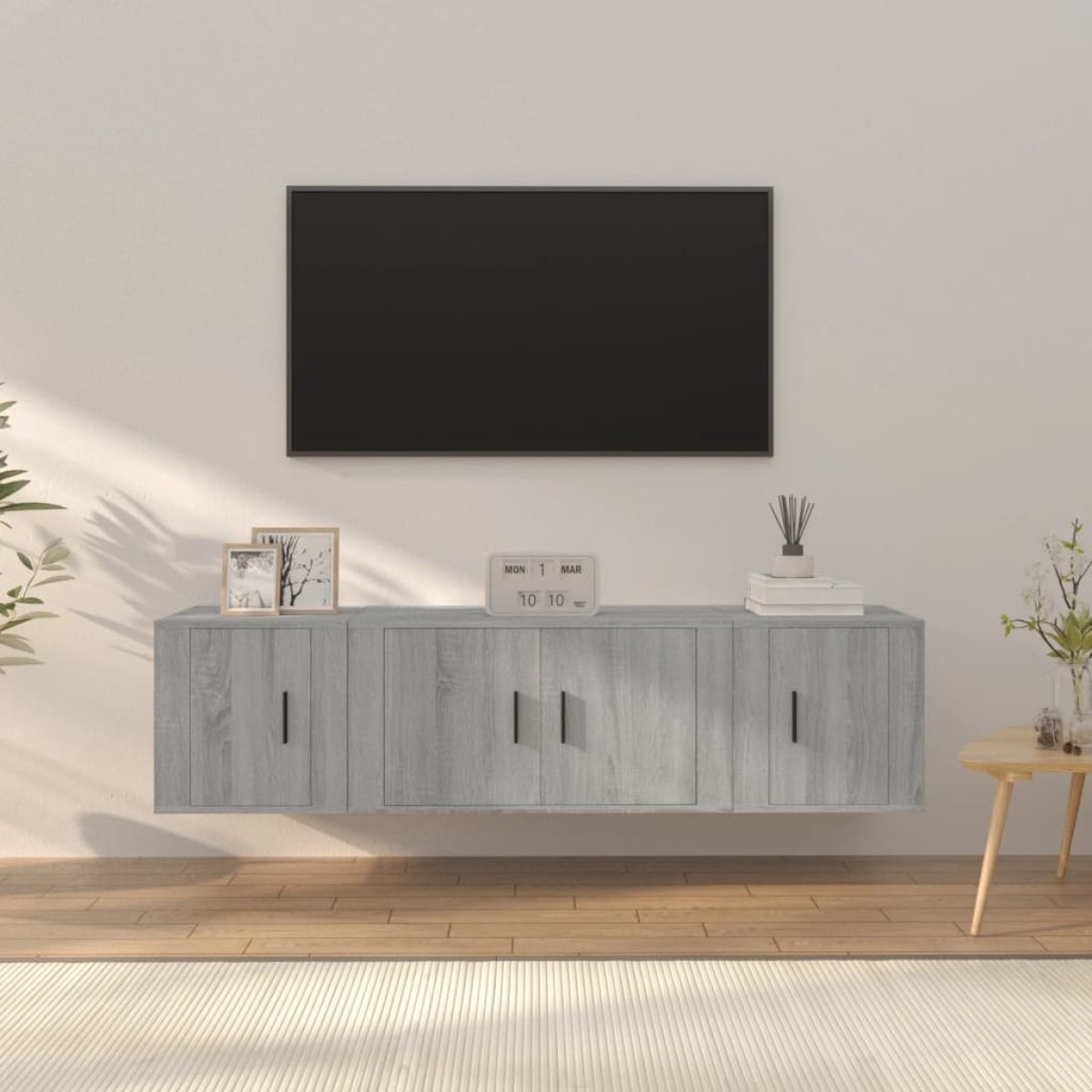 vidaXL Σετ Επίπλων Τηλεόρασης 3 Τεμ. Γκρι Sonoma Επεξεργασμένο Ξύλο