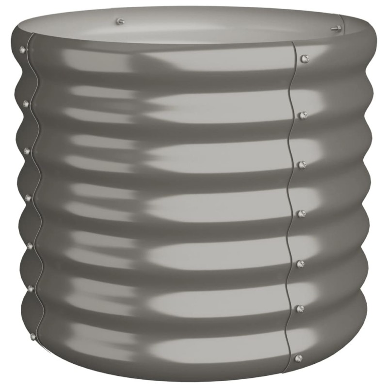 vidaXL Ζαρντινιέρα Γκρι 40x40x36 εκ. Γαλβανισμένος χάλυβας