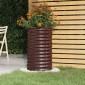 vidaXL Ζαρντινιέρα Καφέ 40x40x68 εκ. Ατσάλι με Ηλεκτρ. Βαφή Πούδρας