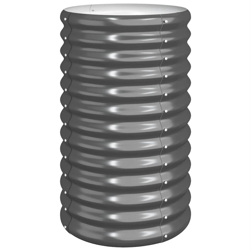 vidaXL Ζαρντινιέρα Ανθρακί 40x40x68 εκ Γαλβανισμένος χάλυβας