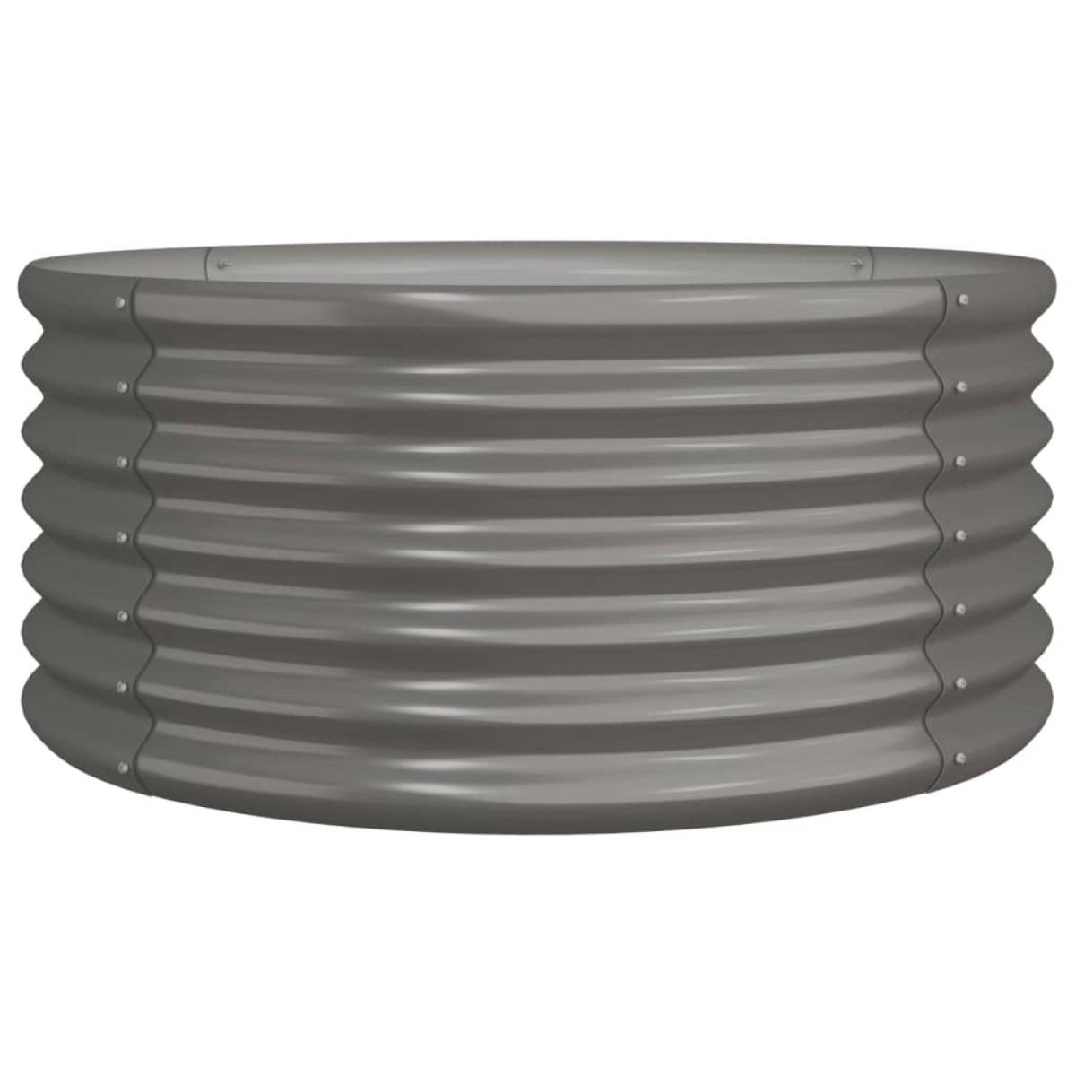 vidaXL Ζαρντινιέρα Γκρι 80x80x36 εκ. Ατσάλι με Ηλεκτρ. Βαφή Πούδρας
