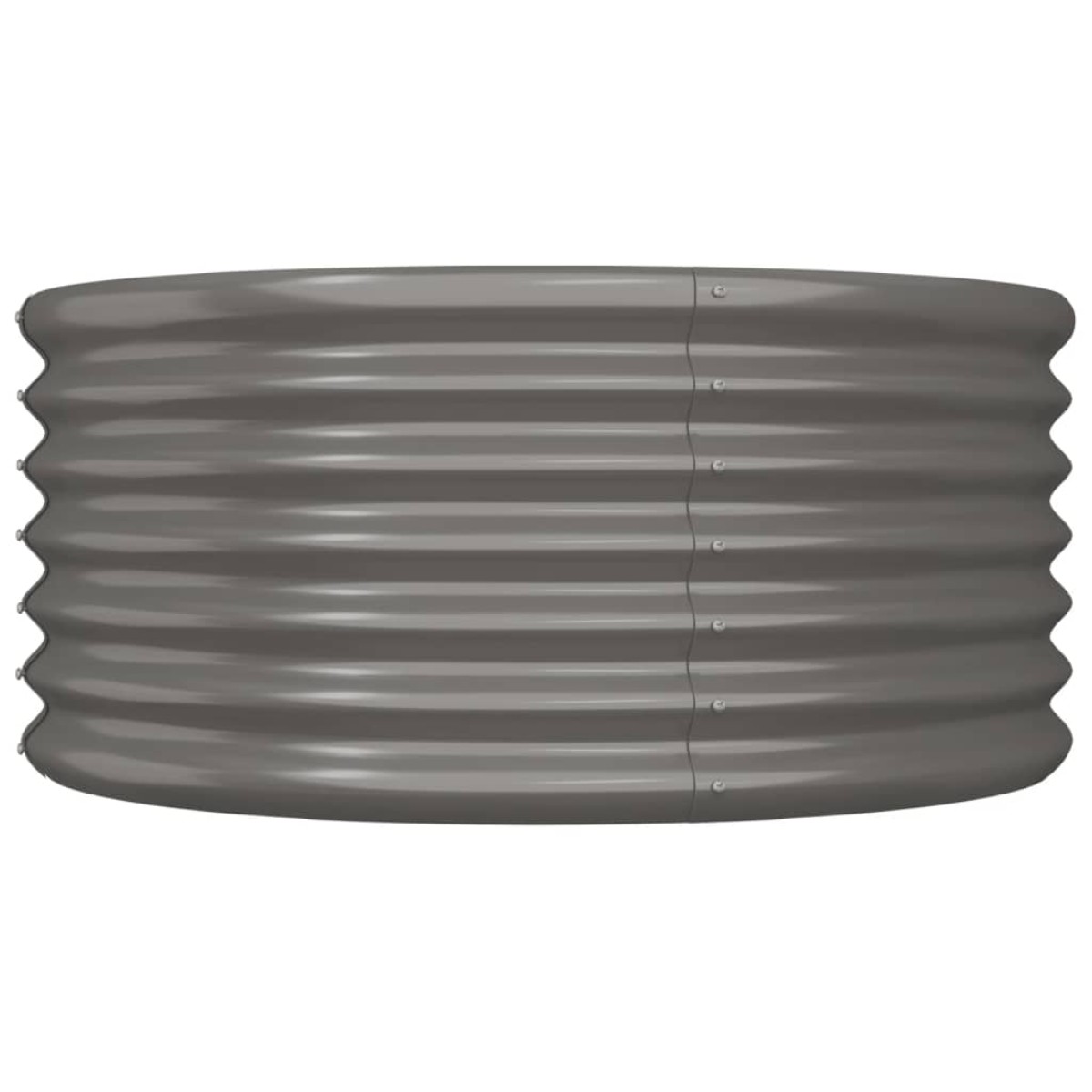vidaXL Ζαρντινιέρα Γκρι 80x80x36 εκ. Ατσάλι με Ηλεκτρ. Βαφή Πούδρας