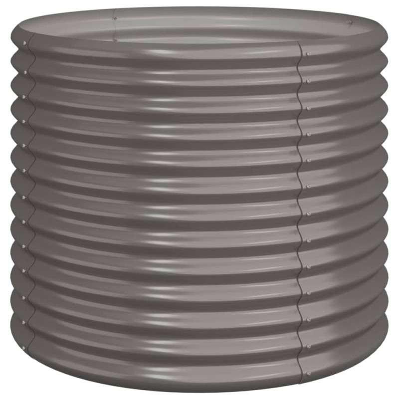 vidaXL Ζαρντινιέρα Γκρι 80x80x68 εκ. Γαλβανισμένος χάλυβας