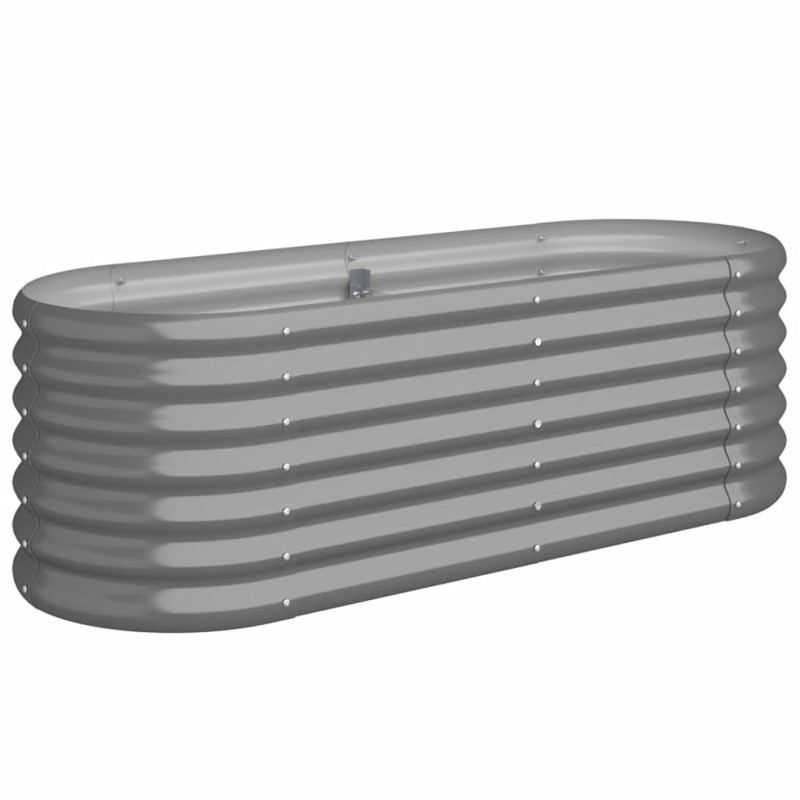 vidaXL Ζαρντινιέρα Υπερυψ. Γκρι 114x40x36 εκ. Γαλβανισμένος χάλυβας