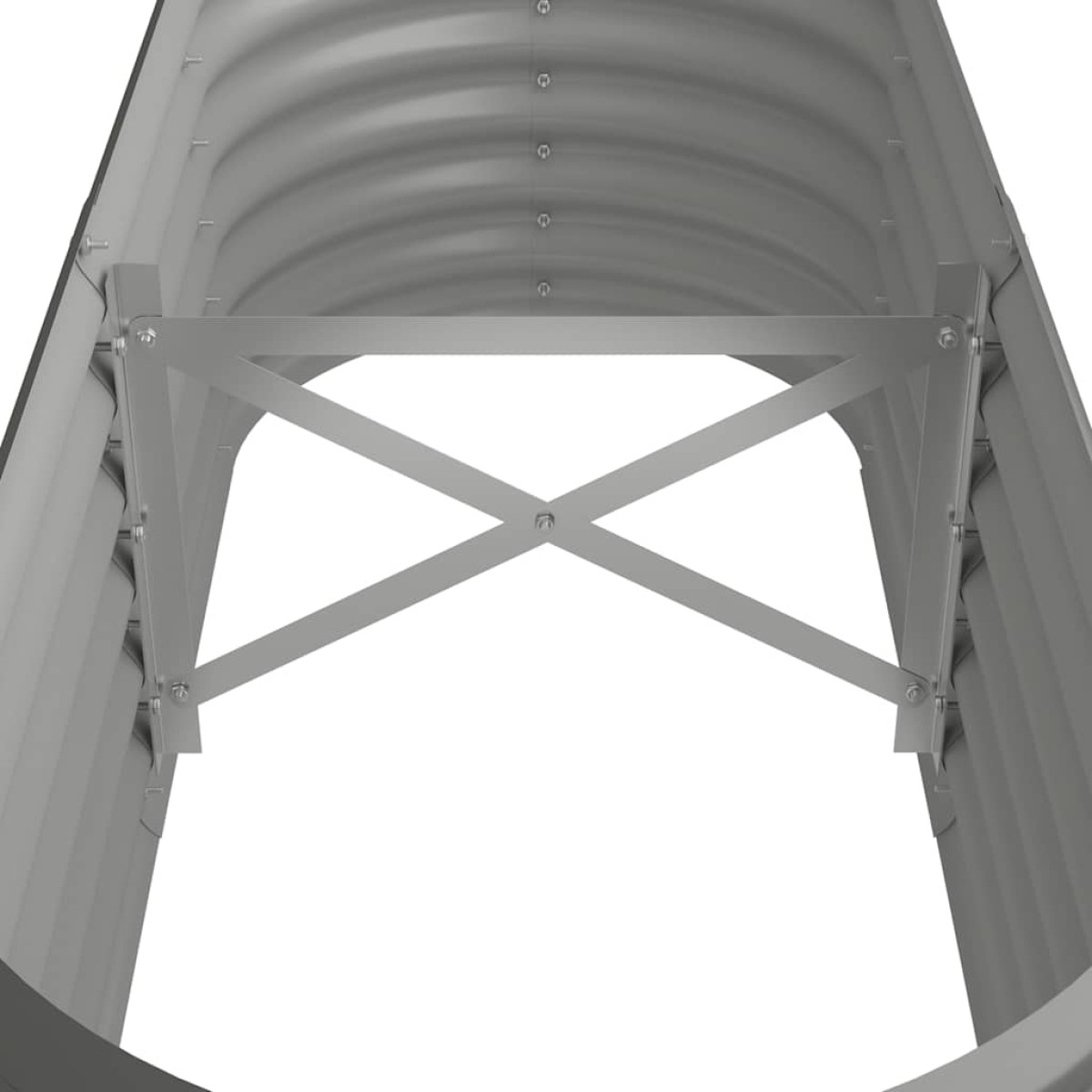 vidaXL Ζαρντινιέρα Γκρι 114x40x36 εκ. Ατσάλι με Ηλεκτρ. Βαφή Πούδρας