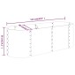 vidaXL Ζαρντινιέρα Καφέ 114x40x36 εκ. Ατσάλι με Ηλεκτρ. Βαφή Πούδρας