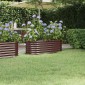 vidaXL Ζαρντινιέρα Καφέ 114x40x36 εκ. Ατσάλι με Ηλεκτρ. Βαφή Πούδρας