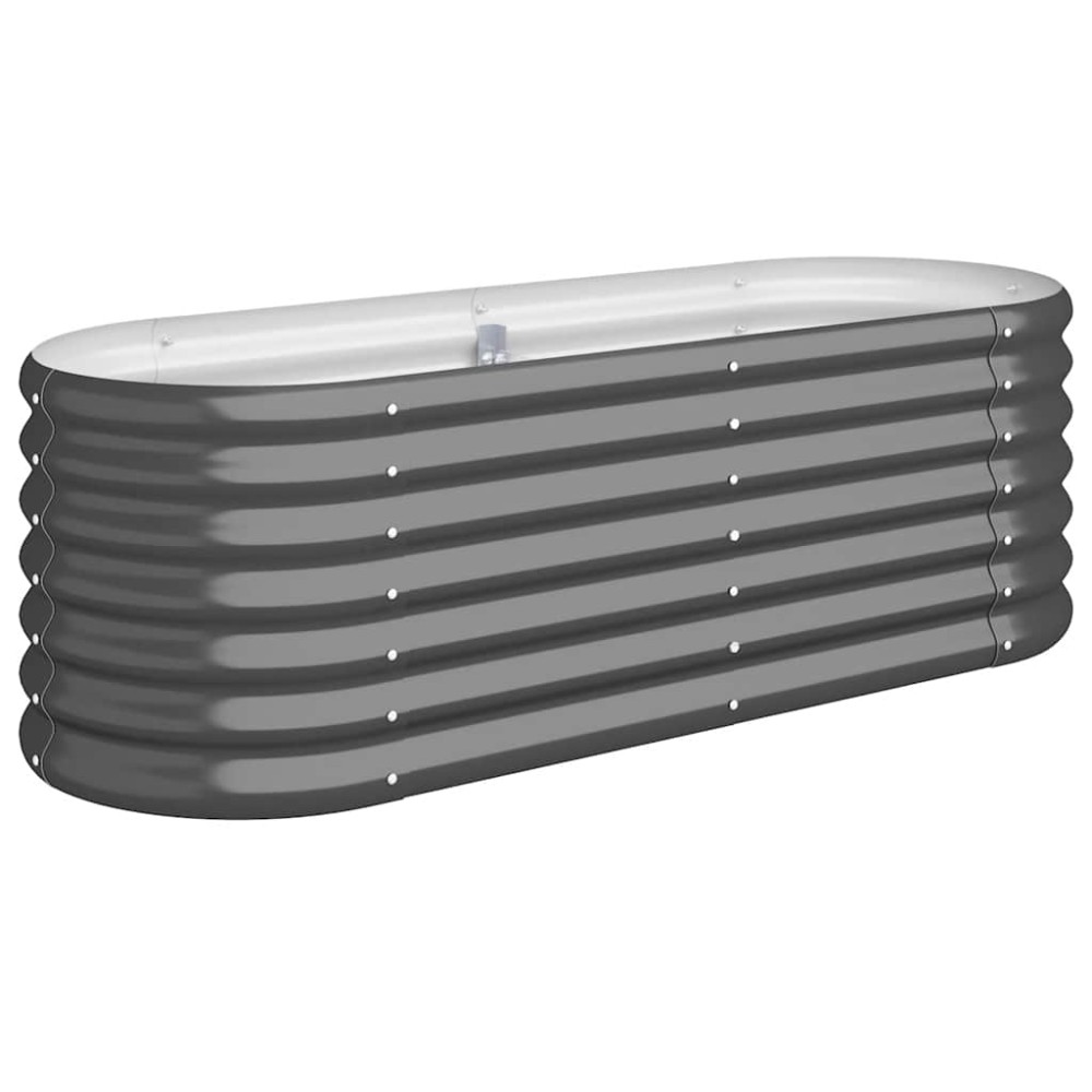 vidaXL Ζαρντινιέρα Υπερυψ. Ανθρακί 114x40x36 εκ. Γαλβανισμένος χάλυβας