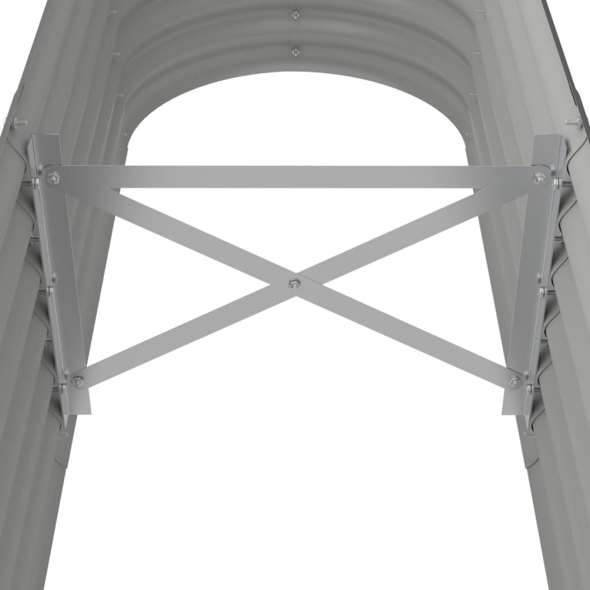 vidaXL Ζαρντινιέρα Γκρι 152x40x36 εκ. Ατσάλι με Ηλεκτρ. Βαφή Πούδρας
