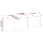 vidaXL Ζαρντινιέρα Ασημί 152x40x36 εκ. Ατσάλι με Ηλεκτρ. Βαφή Πούδρας