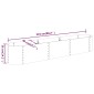 vidaXL Ζαρντινιέρα Γκρι 224x40x36 εκ. Ατσάλι με Ηλεκτρ. Βαφή Πούδρας