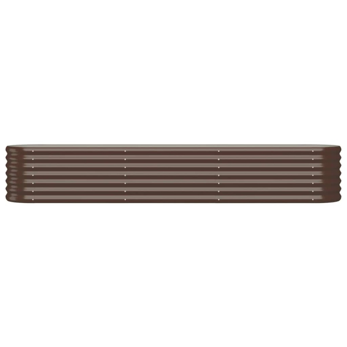 vidaXL Ζαρντινιέρα Καφέ 224x40x36 εκ. Ατσάλι με Ηλεκτρ. Βαφή Πούδρας