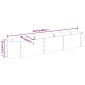 vidaXL Ζαρντινιέρα Καφέ 224x40x36 εκ. Ατσάλι με Ηλεκτρ. Βαφή Πούδρας