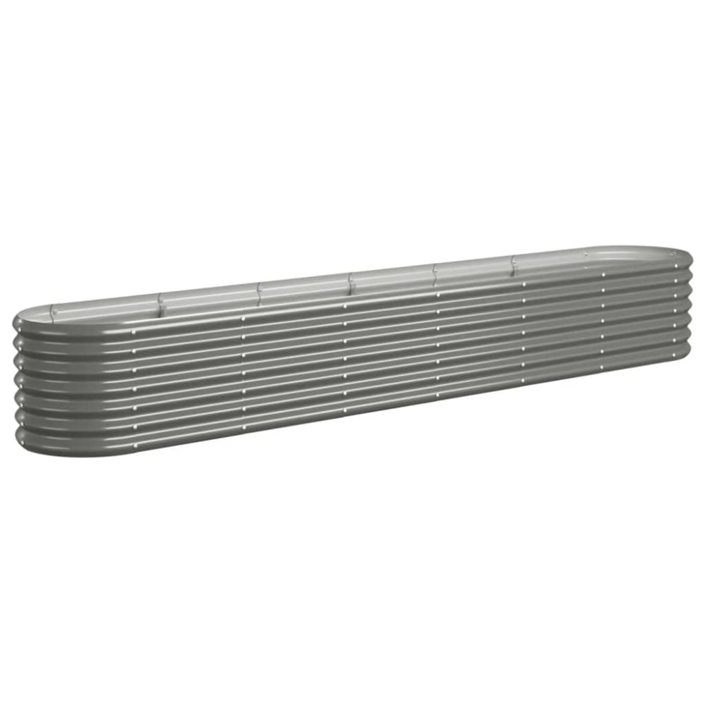 vidaXL Ζαρντινιέρα Γκρι 260x40x36 εκ. Γαλβανισμένος χάλυβας
