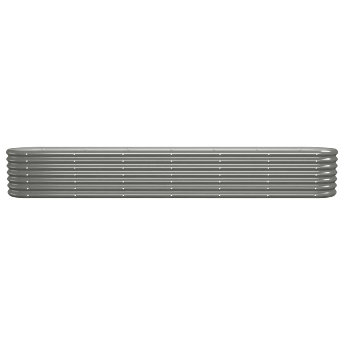 vidaXL Ζαρντινιέρα Γκρι 260x40x36 εκ. Ατσάλι με Ηλεκτρ. Βαφή Πούδρας
