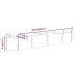 vidaXL Ζαρντινιέρα Γκρι 260x40x36 εκ. Ατσάλι με Ηλεκτρ. Βαφή Πούδρας