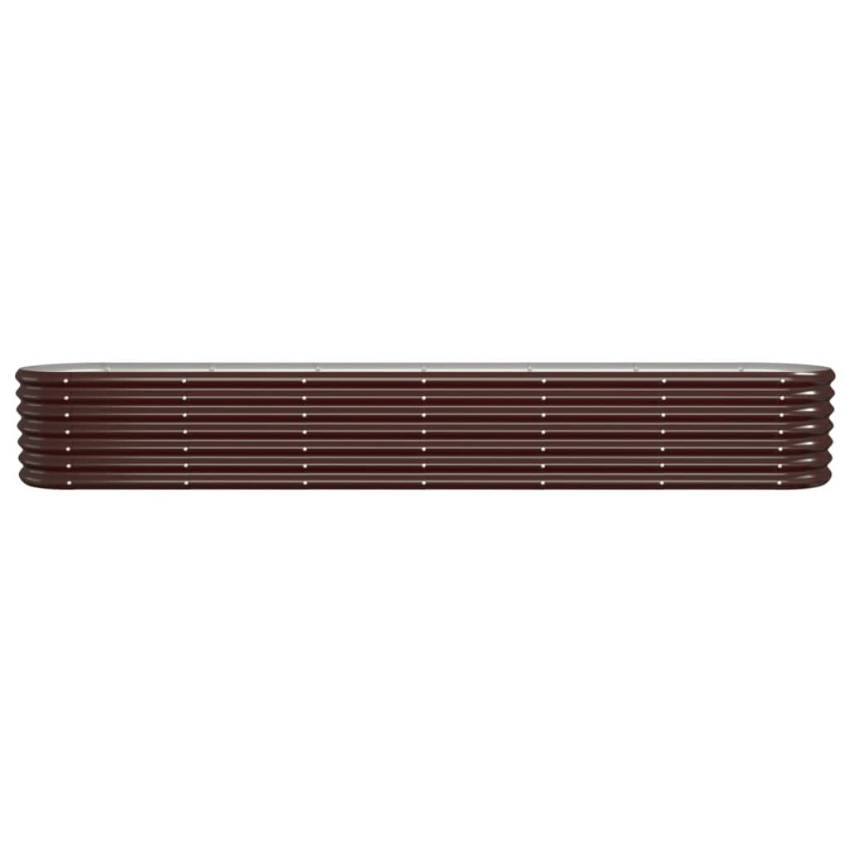 vidaXL Ζαρντινιέρα Καφέ 260x40x36 εκ. Ατσάλι με Ηλεκτρ. Βαφή Πούδρας