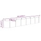 vidaXL Ζαρντινιέρα Καφέ 260x40x36 εκ. Ατσάλι με Ηλεκτρ. Βαφή Πούδρας