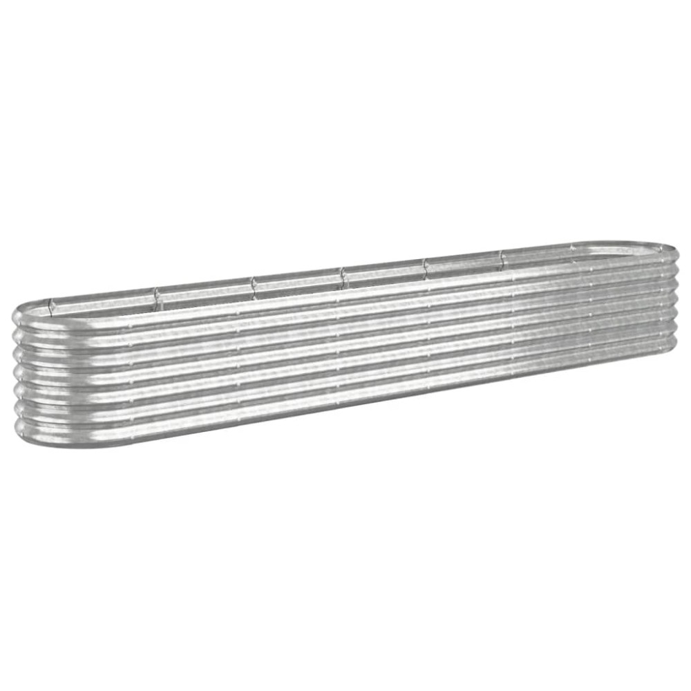 vidaXL Ζαρντινιέρα Ασημί 260x40x36 εκ. Γαλβανισμένος χάλυβας