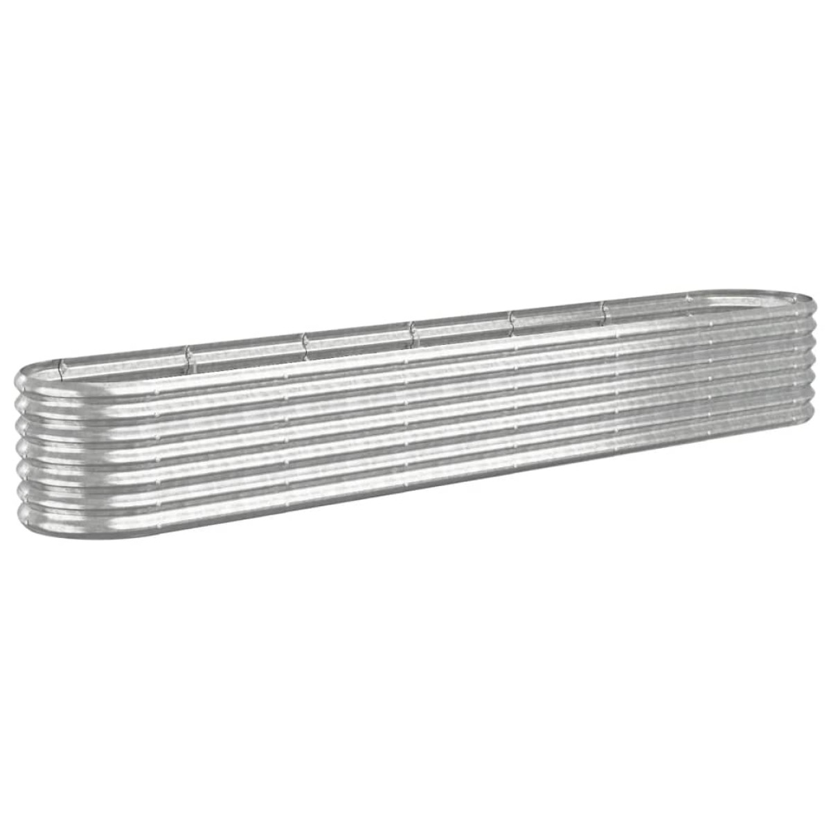 vidaXL Ζαρντινιέρα Ασημί 260x40x36 εκ. Ατσάλι με Ηλεκτρ. Βαφή Πούδρας