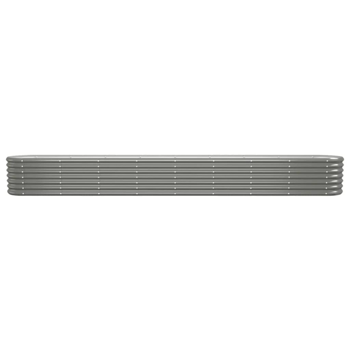 vidaXL Ζαρντινιέρα Γκρι 332x40x36 εκ. Ατσάλι με Ηλεκτρ. Βαφή Πούδρας