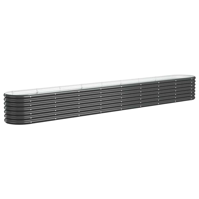 vidaXL Ζαρντινιέρα Ανθρακί 332x40x36 εκ Γαλβανισμένος χάλυβας