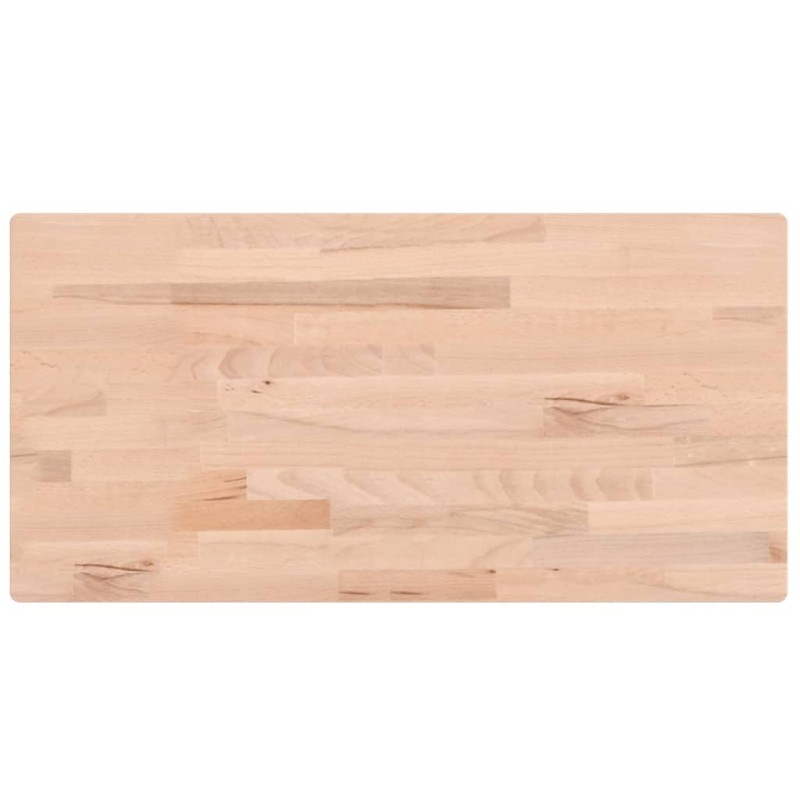vidaXL Επιφάνεια Τραπεζιού Ορθογώνια 100x50x1,5 εκ. Μασίφ Ξύλο Οξιάς