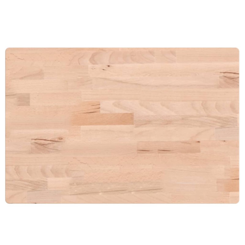 vidaXL Επιφάνεια Τραπεζιού Ορθογώνια 60x40x1,5 εκ. Μασίφ Ξύλο Οξιάς